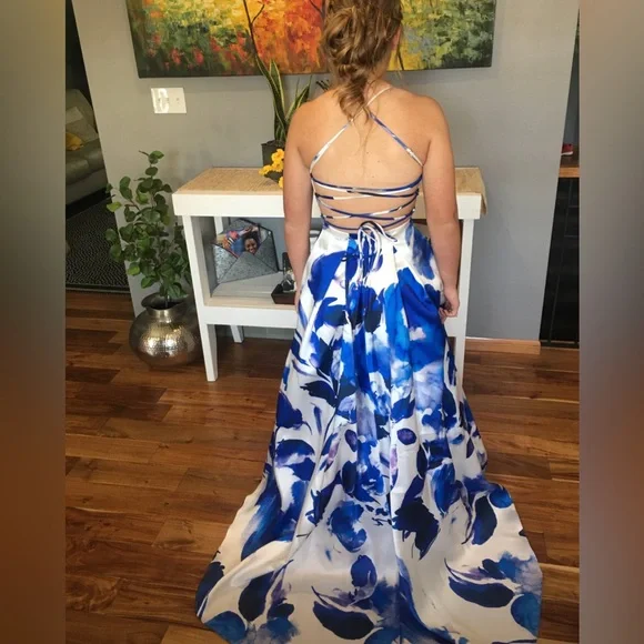 B Darlin abstract floral ball gown (prom, formal dress, maxi dress, wedd attire) - Picture 2 of 12